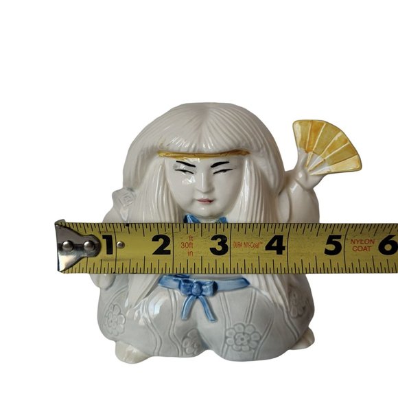 Vintage Kabuki Tastesetter by Sigma Fan Dancer Figurine Lidded Jar Marked - Picture 8 of 10